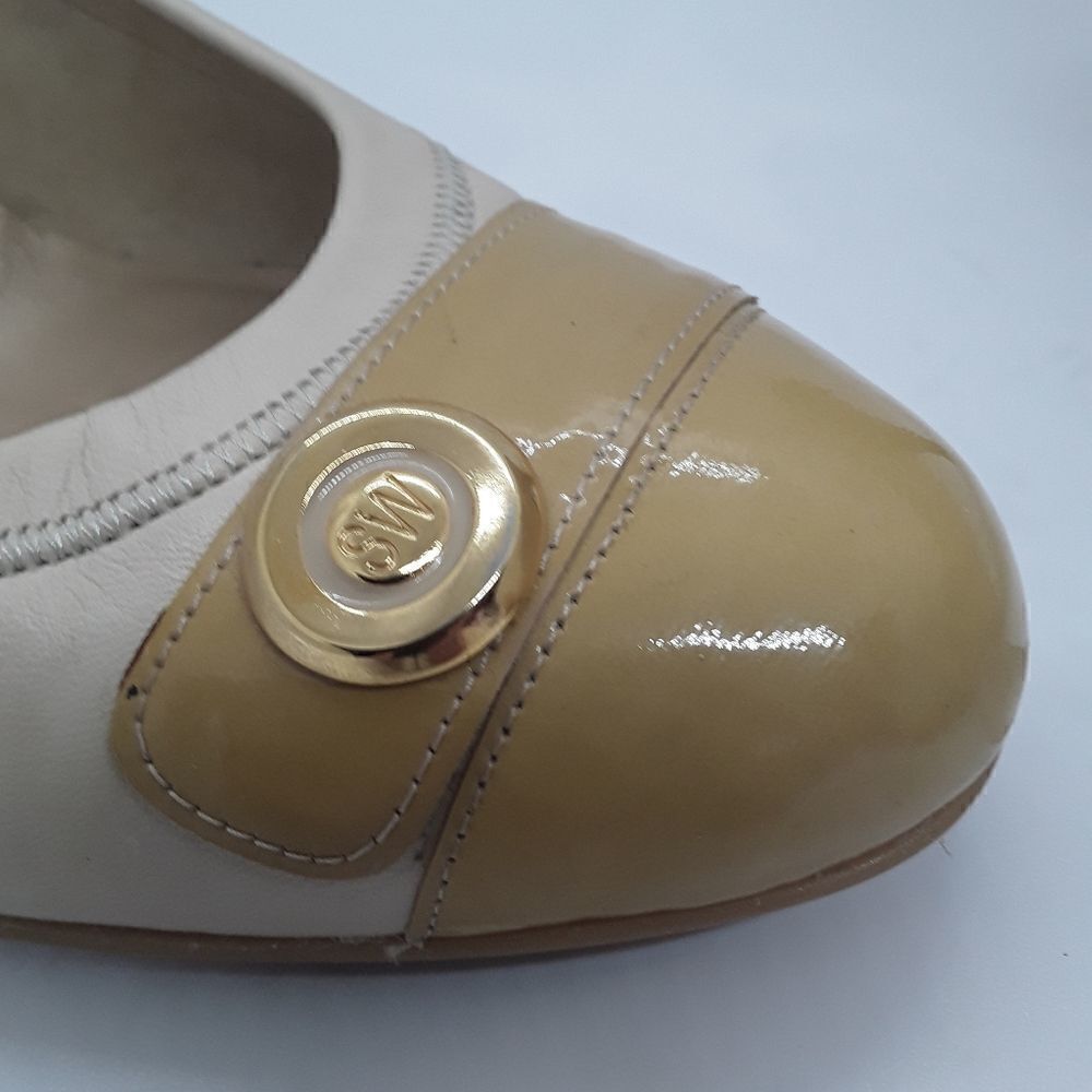 Stuart Weitzman Pump Roundtoe Elastic Patent Heel… - image 5